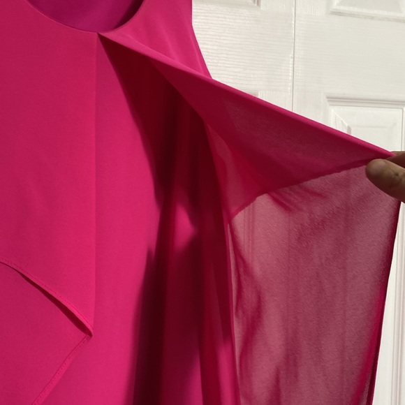 Ya Los Angeles bright fushia lined Dress size LARGE - Picture 4 of 10